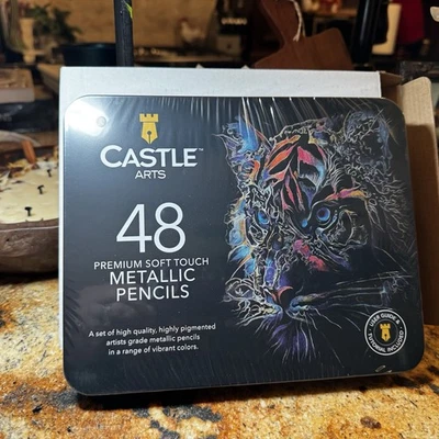 Lápices de colores metálicos Castle Arts 48 piezas NUEVO Foto 1 de 2