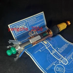 Doctor Who 11° Cacciavite Sonico Metallo Puntelli Cosplay Replica Luce LED Regalo - Foto 1 di 11