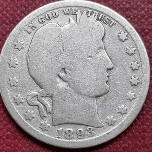 1893 O Barber Quarter 25c Nicely Circulated #88863 - Picture 1 of 2
