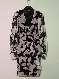 Robe été courte voilage The Kooples fleurs noir blanc vert occasion - Imagen 1 de 18