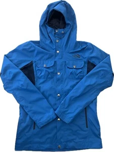North Face Dryvent Jacket Mens Size S Blue Waterproof Full Zip Hooded - Picture 1 of 14