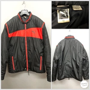 Chaqueta deportiva acolchada negra y roja para hombre bolsillos pequeños con cremallera retro moderna - Imagen 1 de 12