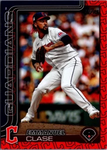 2025 Topps Team Color Border #326 Emmanuel Clase Cleveland Guardians - Foto 1 di 2