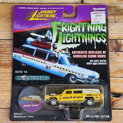 Johnny Lightning Ghostbusters II FRIGHT’NING LIGHTNING HAULIN HEARSE Yellow NOS* - Image 1 of 4
