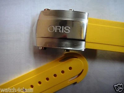 ORIS 7673 7375 7653 S Steel Buckle 07 34 20 40 for Aquis Diver rubber strap band - Image 1 of 4