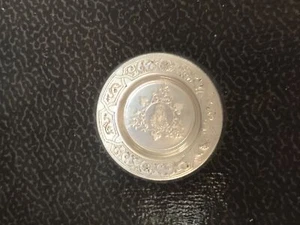 Antico piatto in miniatura argento sterling inglese sigillato 1:12 PERIODO ELISABETTIANO - Foto 1 di 2