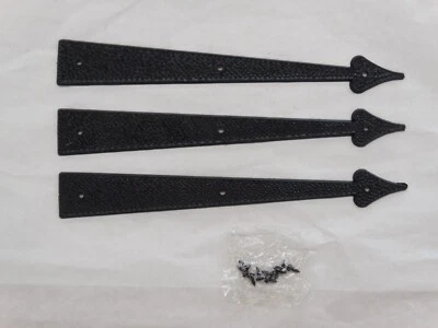 Correa decorativa de plástico martillada de 12" maniquí de colección NOS correas de bisagra paquete de 3 Foto 1 de 3