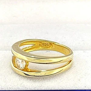 Sterling Silver 925 Gold Layered Size K 1/2 GFL058 - Picture 1 of 7