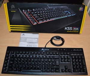 Corsair K55 RGB Gaming Tastatur in OVP - Komplett Gereinigt - Bild 1 von 6