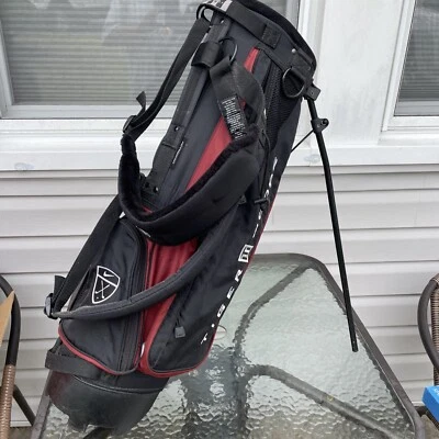 Nike Jr. Tiger Woods Golf Stand Bag 4-way. Black/red Duel carry Strap 30” Youth - Image 1 of 4