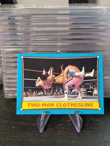 1987 Topps WWF Set Break #22 Zwei-Mann Kleiderlinie Bret Hart - Bild 1 von 2