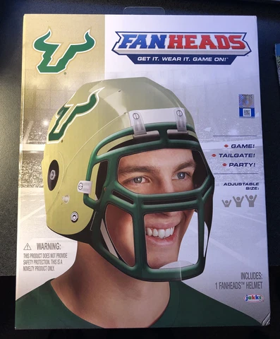 BULLS FOOTBALL YOU GET 5 USF SOUTH FLORIDA BULLS FANHEAD HELMETS- ADJUSTABLE Cover