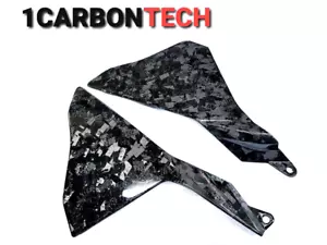 FORGED CARBON FIBER SIDE PANELS TRIMS 2015-2016-2017-2018-2019 YAMAHA YZF R1 - Picture 1 of 7