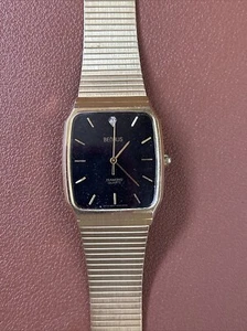 VINTAGE MEN QUARTZ WRISTWATCH Benrus Diamond - Picture 1 of 10