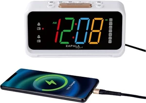 ZAPALA Expert Radio Sveglia, 2 Allarmi Jumbo LED Display Plug in Digitale FMp4 - Foto 1 di 7