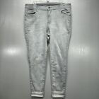 Old Navy Women's RockStar Mid-Rise Light Gray Stretch Skinny Jeans Pants 16