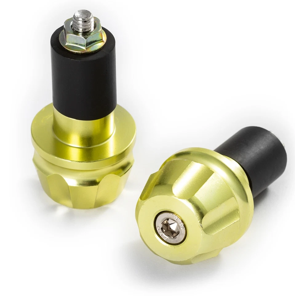 2x Contrappesi Stabilizzatori 17mm Manubrio Moto Scooter Alluminio Oro - Immagine 1 di 1
