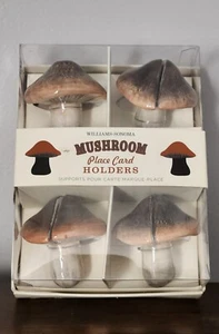 Mushroom Place Card Holders Set of 4 Williams-Sonoma - Picture 1 of 4