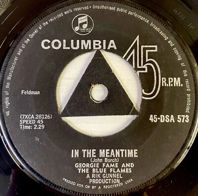 Georgie Fame And The Blue Flames In The Meantime Vinyl Record 7” 45 RPM 1965 - Image 1 of 4