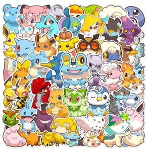 50 Stck. Junge Mädchen Kawaii Pokemon Anime Manga Aufkleber zufällig Sammelalbum wasserdicht - Bild 1 von 10