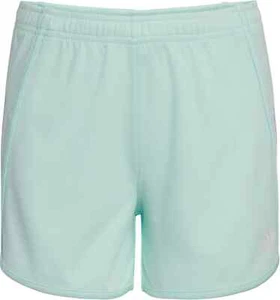 ADIDAS Ice Mint/White 3-STRIPE MESH RUNNING/TRAINING SHORTS BIG KIDS/GIRLS L 14 - Picture 1 of 3