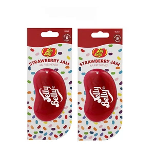 Jelly Belly STRAWBERRY JAM x 2 3D Gel Air Fresheners Stocking Filler A1967 - Picture 1 of 5