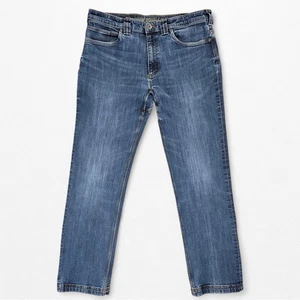 Duluth Trading Mens Jeans 36x34 Standard Fit Ballroom Double Flex Blue Stretch - Picture 1 of 11