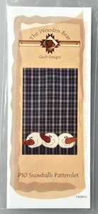 Der Holzbär SCHNEEBÄLLE Schneemänner Gesichter Geschirrtuch Muster P10 Neu '07 - Bild 1 von 2