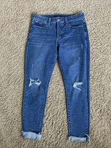 Lucky Brand Ava Skinny Mid Rise Jeans Dark Wash Blue Denim Women's Size 12/31 - Picture 1 of 6