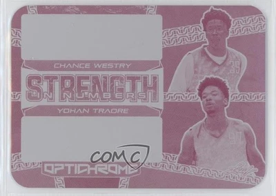 2022-23 Leaf Optichrome Printing Plate Magenta 1/1 Chance Westry #S2-5 Auto 0q0 - Image 1 of 3
