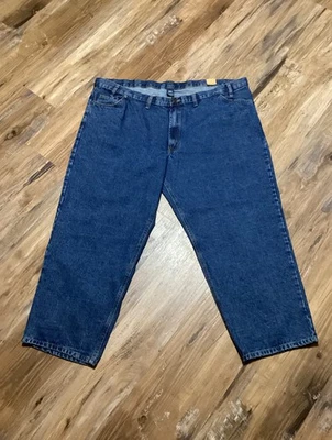 Mens Work Jeans Denim Classic Pants Big Size 50x30 Mens Relaxed Fit Comfort Soft - image 1 of 4