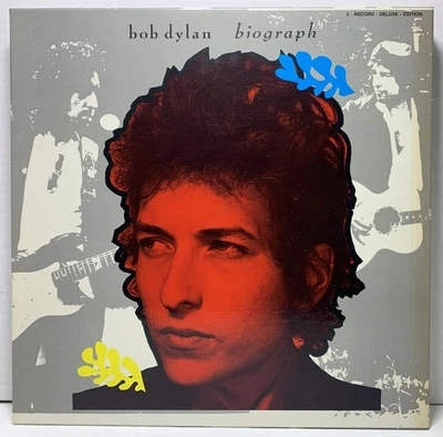 LP Bob Dylan Biograph 5 LP UK CBS66509 Box Set 2 Books VINYL ALL EXCELLENT - Image 1 of 4