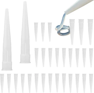 100 Plastic Caulking Gun Extender Caulk Nozzle Tip Tool for Sausage Caulking Gun - Picture 1 of 12