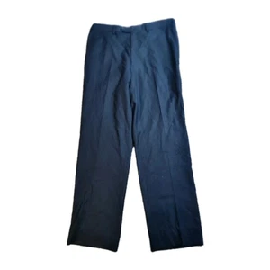 Pantalones/Pantalones de vestir de lana Brioni para hombre negros 34x29 dinero antiguo oficina cóctel  - Imagen 1 de 7