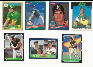 Jose Canseco Rookie Card Lot-Topps traded/Donruss/Fleer-10 Card RC lot - Picture 1 of 4