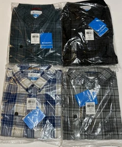 Big & Tall Menge 4 Rapid Rivers II langärmliges Herrenhemd mit Knopfleiste LT ~ neu mit Etikett - Bild 1 von 9