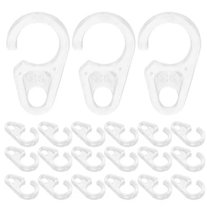  100 Pezzi Ganci Anelli per Tende in Plastica per Tende Appendiabiti Asta - Foto 1 di 20