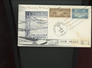 FIJI 1941 PRIMER VUELO CUBIERTAS San Francisco CA a Suva (goo3 - Imagen 1 de 1