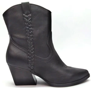 Stivaletti donna Dolce Vita casual western pull-on vegan dettagli intrecciati neri - Foto 1 di 5