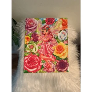 Lisa Frank Mappe "Rosa Fairy" - bunte Blumen Briefpapier - Bild 1 von 9