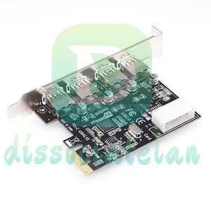 4 Port USB 3.0 PCI Express Card PC Karte Computer Controller Hub PCIe Adapter - Bild 1 von 5