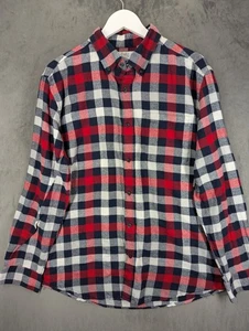 Croft & Barrow Flannel Shirt Men's Size Large Plaid Cotton & Poly Button Up - Picture 1 of 9