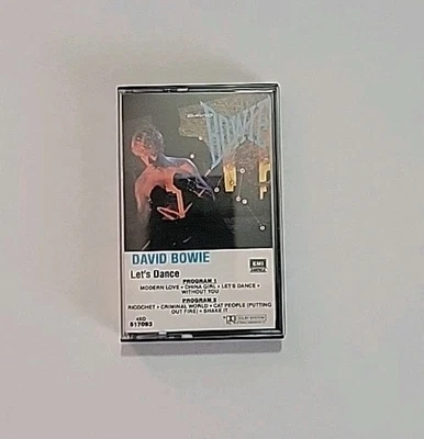 David Bowie Let's Dance Cassette Stevie Ray Vaughan Nile Rogers - Image 1 of 4