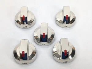 5 Pack DG64-00473A Range Top Burner Control Knob For Samsung Oven - All Metal  - Picture 1 of 6