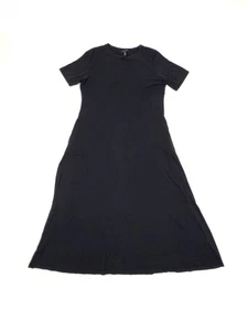 Eileen Fisher Maxi Fine Tencel Jersey T-Shirt Dress Sustainable Size M - Black - Picture 1 of 2