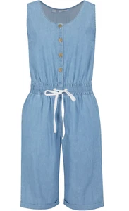 Damen Jeans Jumpsuit blau Overall Einteiler ärmellos Hosenanzug  38-48 S M L 848 - Bild 1 von 1