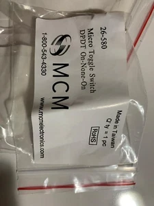 Lot of 100 6-pin Micro Toggle Switch (ON)-none-(ON) 6 pin 26-580  - Picture 1 of 4