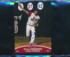 2007 Grandstand Lowell Spinners Chris Province signed auto autograph tough