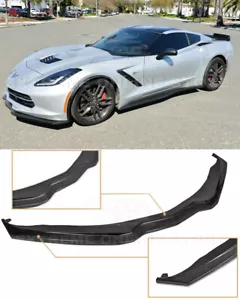 For 14-19 Corvette C7 Z06 Stage 2 Real CARBON FIBER Front Bumper Lip Splitter - Picture 1 of 7