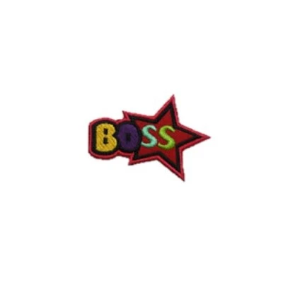 Letter Boss Embroidery Patches for Clothing Iron on Clothes Bag Appliques Badge - Image 1 of 3